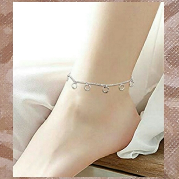 NEW S925 Anklet Circle  Bracelet - Picture 2 of 7